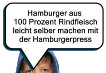 Hamburger aus 100 Prozent Rindfleisch leicht selber machen mit der Hamburgerpresse