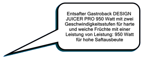 Entsafter Gastroback DESIGN JUICER PRO 950 Watt