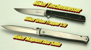 Bker Taschenmesser Urban Trapper G10 und Bker Magnum Duo Satin